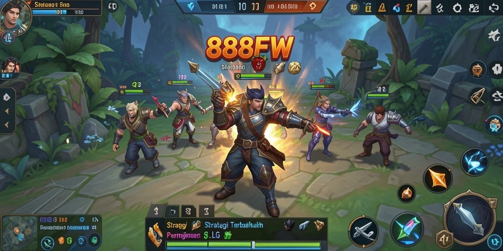 Tampilan gameplay menakjubkan dengan strategi mendalam.