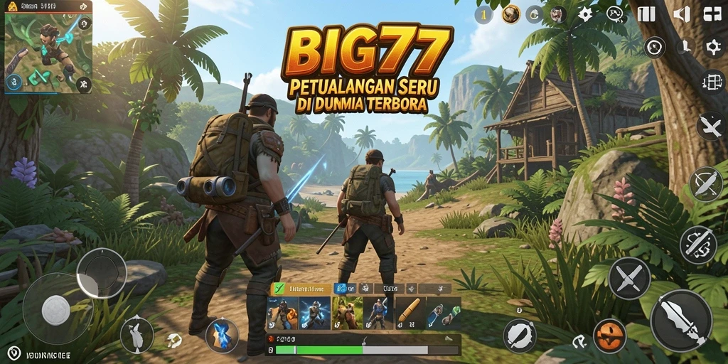 Tampilan gameplay seru di dunia terbuka BIG77.