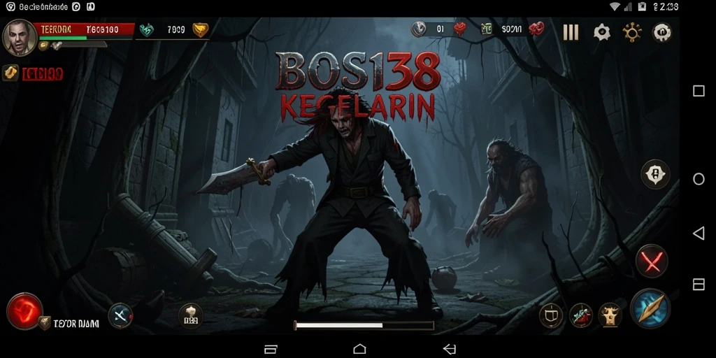 Tampilan gameplay menegangkan di dunia kegelapan.