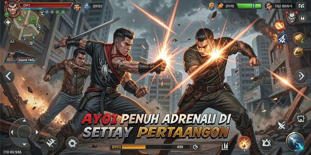 Menampilkan gameplay aksi seru di DY01 dengan pertarungan intens.