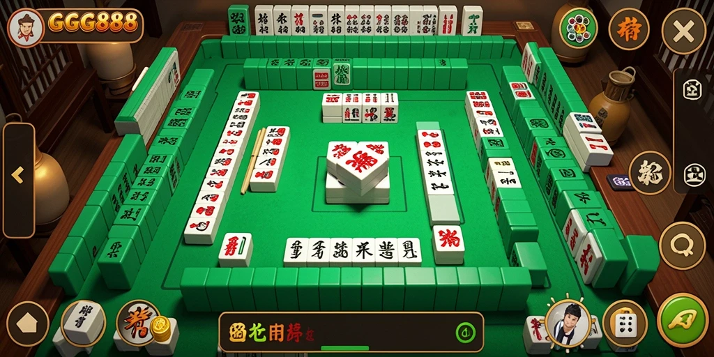 Screenshot GGG888 menampilkan gameplay Mahjong yang menarik dan seru.
