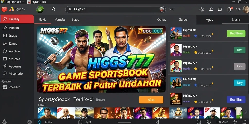 Tampilan gameplay HIGGS777 yang menarik dan informatif.