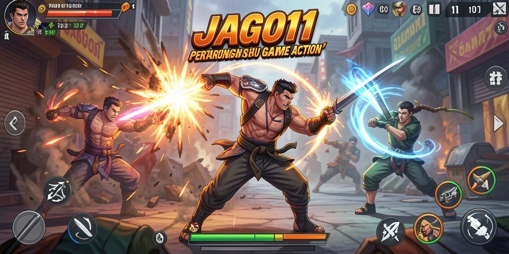 Gameplay seru dan penuh aksi dalam JAGO11.