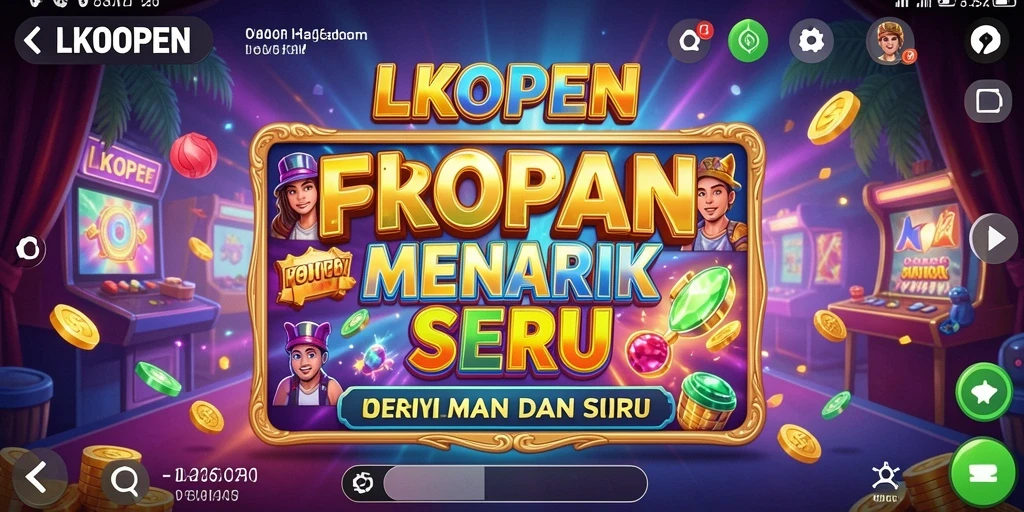 Screenshot utama LKOPEN menunjukkan gameplay slot yang mengasyikkan.