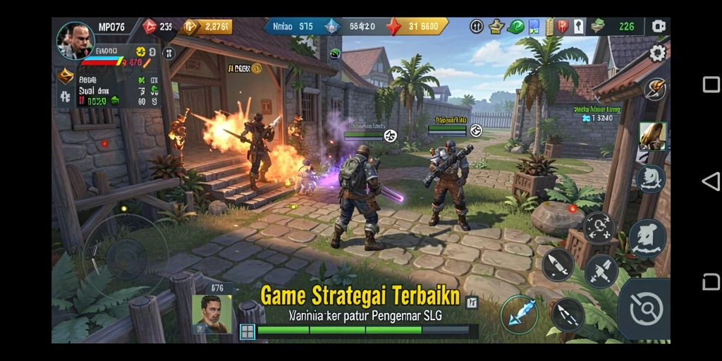 Tampilan gameplay menarik MPO76 yang penuh strategi SLG.