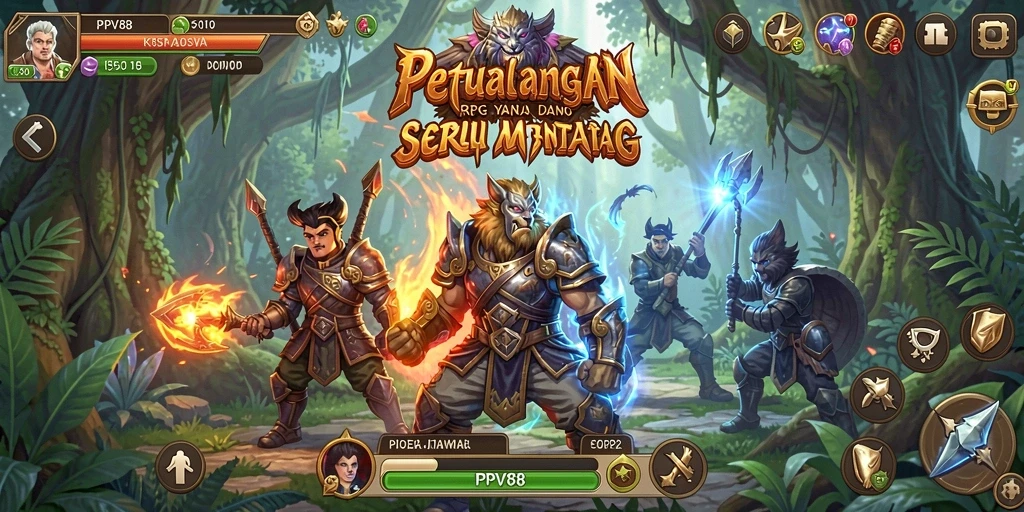 Tampilan seru gameplay RPG dalam PPV88 dengan berbagai karakter dan petualangan.