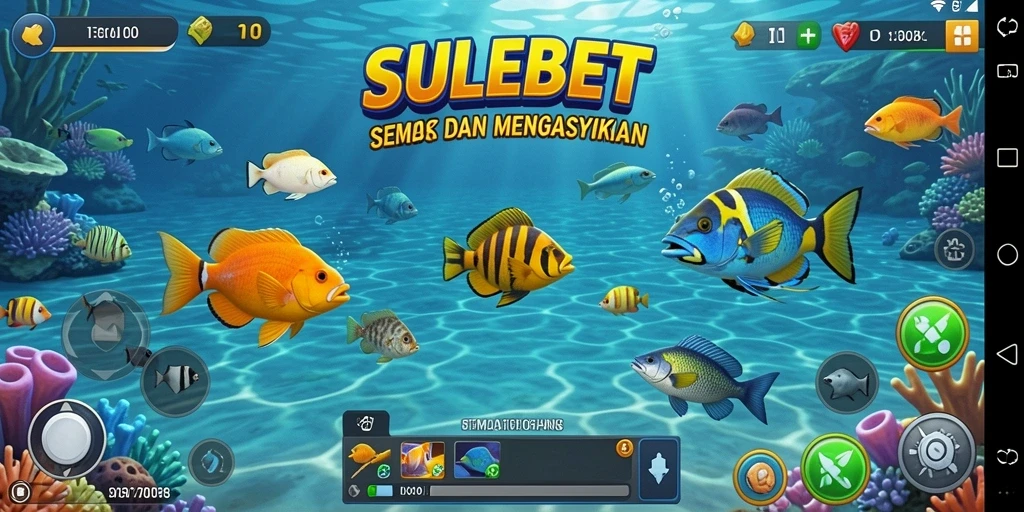 Screenshot gameplay SULEBET menampilkan aksi menangkap ikan yang seru.