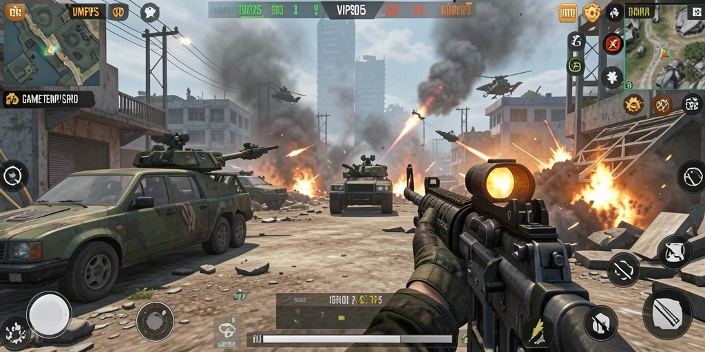 Tampilan menarik dari gameplay TPS di VIP805.